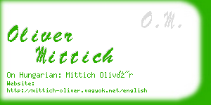 oliver mittich business card